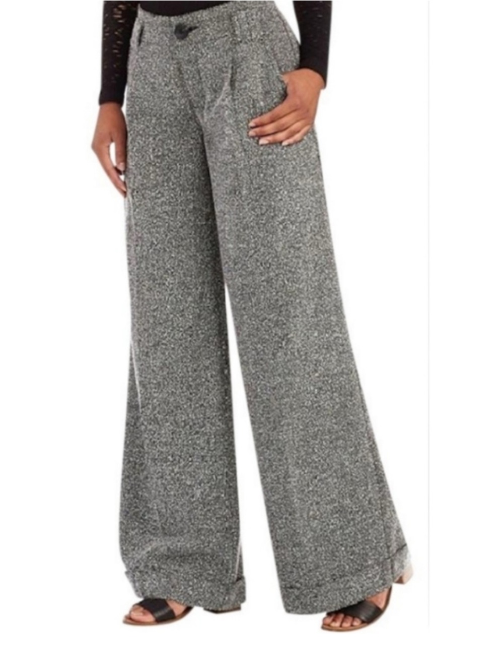 Free People Pants Womens 2 Gray HerringboneTweed Wide Leg Dress
Trousers Carrier